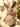 Vintage Pink Happy Easter Bunny Holding Easter Egg Holiday Figurine Statue