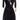New RARE Nicole Farhi Black Velvet Cocktail V Neck Ruffled Bottom Dress Size 4