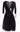 New RARE Nicole Farhi Black Velvet Cocktail V Neck Ruffled Bottom Dress Size 4