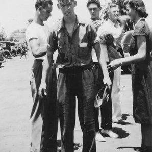 Vtg B&W 1920's - 1930's BETA PHI Frat Photo (Water Poured On) Hazing