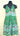 Womans SMALL Green / Floral WESTERN V-Chest Dress / Ties at Neck