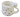 New White / Gold MCM Swan Shapped Bird Ceramic Christmas Holiday Coffee Mug