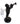 Vtg Cast Iron Metal Man Playing Trump W/ Marble Base Abstract Sculpture Figurine