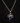 Vintage NOS Silver Blue Gemstone Bowtie Costume Cocktail Necklace Jewelry