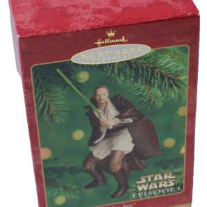 Vdintage Christmas Hallmark Keepsake 2000 Qui-Gon Jinn Star Wars Episode 1
