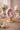 New Easter Diorama Pink Gold Egg Pedestal Bunny Rabbit Resin Figurine Decor 9.5"