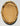RARE Antique Large Oval GOLD Victorian Wood Frame Convex Domed Bubble Glass 