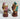 Vintage Wale Purple & Teal Egyptian COUPLE Salt and Pepper Shakers Set Tableware