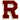 Vtg Large Varsity Letterman's Embroidered Cardigan Patch "R" Red & White  