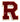 Vtg Large Varsity Letterman's Embroidered Cardigan Patch "R" Red & White  