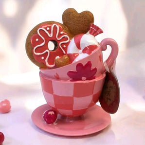 New Lrg Valentine’s Day Heart Cocoa / Coffee Cups Decoration Room Decor Figure