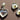 Vtg Western South West Silver Black Filled Heart Shaped Pendant & Earring Set