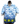 Vtg  INTRINSIC Blue Asian Dragon Mens Collar Button Up Rayon Shirt Large