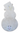 New White / Gold Marble Snowman Christmas Holiday Heavy Kitchen Spoon Rest