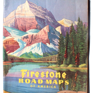 1947 Firestone Road Maps of America Rand McNally Rocky Mountains Tires Service