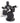 Vtg Cast Iron Metal Man Playing Drums W/ Marble Base Abstract Sculpture Figurine