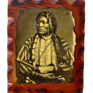 Vintage 1970s Native American Indian Wall Hanging Plaque Decor