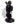 Vtg Cast Iron Metal Man Playing Bass W/ Marble Base Abstract Sculpture Figurine