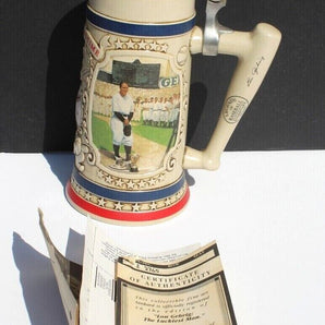Bradford Museum Legends of Baseball "Lou Gehrig: The Luckiest Man" Stein W/ COA