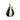 Black & White W/ Gold Circus Stripped Pear Figure Fruit Decoration Home Decor