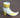 Yellow & White PORCELAIN Pointed  BOOT HINGED TRINKET BOX 