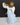 Vintage Brown Hair Atlantic Mold Ceramic Angel W/ Harp Christmas Statue Figure