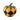 New Halloween Decorative Orange & Black Argyle Circus Checkered Resin Pumpkin