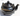Vintage Black Rooster / Hen Handpainted Japanese Style Tea Pot