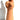 New Tan OK Peace Sign Hippy Sign Clay Figurine Room Decor Statue 12 1/2" Tall