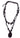 Vintage 2 Loop Black Gemstone Costume Cocktail Necklace Jewelry 