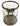 New Hammered Glass Metal Gold Bow ICE BUCKET CONTAINER Flower Vase Container