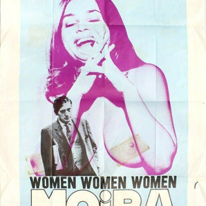 Vtg 1970 Moira (Morton Lewis, Eti Bitman) Sexploitation One Sheet Movie Poster