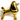 Vintage MCM Ceramic Retro Modern Nordic Gold Poodle Home Room Decor Figurine