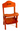 Vintage Robert Raikes Nursery Miniature High Chair Bear Brown Wooden Furniture