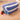 New Blue & White Stripped Makeup Bag Nylon Mesh Cosmetic Bag W/ Cherry Zipper