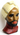 Vintage MCM Marwal Chalkware Bust Middle Eastern Turban Man 11 1/2" Stamped