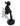 Vtg Cast Iron Metal Man Playing Bass W/ Marble Base Abstract Sculpture Figurine