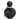 Vtg Art Deco Art Nouveau Matte Black GLASS Perfume Swirl Bottle Bathroom Decor