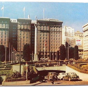 Vtg 1940-1950's UNION SQUARE (Gauage) San Francisco California POSTCARD