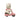 New Pink Resin Valentines Day Puppy White Terrier Dog Driving Scooter Figure