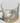 Vintage 1970s -1980s Retro MCM Cocktail Whiskey Glass Cup Gold Metal Bottom