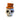 New Halloween Spooky Ceramic Skull W/ Orange Top Hat Cookie Jar Decorative