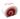 New Red / White Christmas Peppermint Candy Swirl Figural Candle Food W/ Glitter