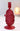 New Red Glass Christmas Holiday Santa Claus Candle Stick Holder Room Decor