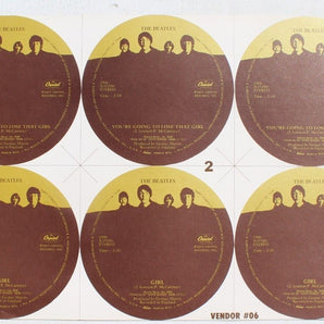 Rare Unpressed The Beatles Girl / You're Going TO Loose That Girl 45" Label