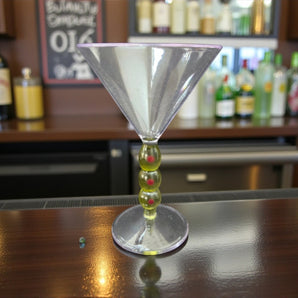 New Acrylic Green Olive Stem Cocktail Margarita Martini Glass Beverage