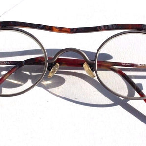 New Vtg 1995 L.A. Eyeworks Retro Abstract Eyeglasses - Red Candy Banjo 310M403