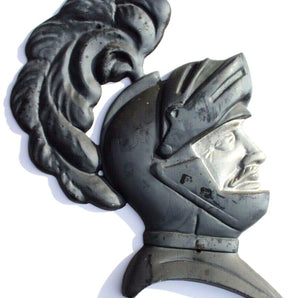 Vintage LARGE Metal (USC) Trojan Wall Hanging Art Figurine Sculpture Decoration