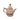 New Pink Pastel / Gold Christmas Tree Holiday Party Ceramic Tea Pot Teapot