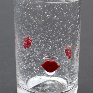 New Red Bubble Glass Girly Red Lips Kissses Love Tall Tumbler Beverage Glass Cup